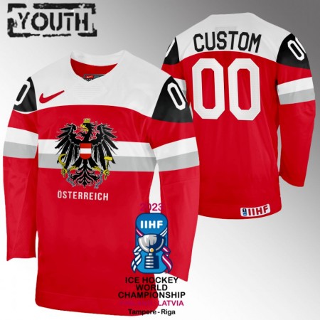 Lasten Australia Pelipaita Custom IIHF World Championship 2023 Punainen